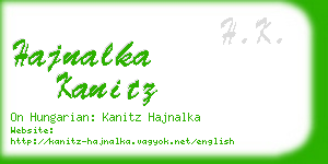 hajnalka kanitz business card
